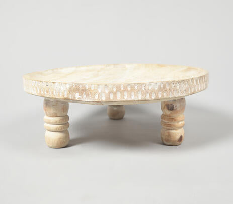 Wooden Cake Stand Distressed-Finish