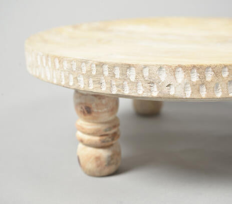 Wooden Cake Stand Distressed-Finish