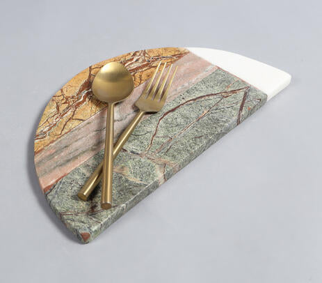 Modern Textured Cheeseboard l Natural Marble