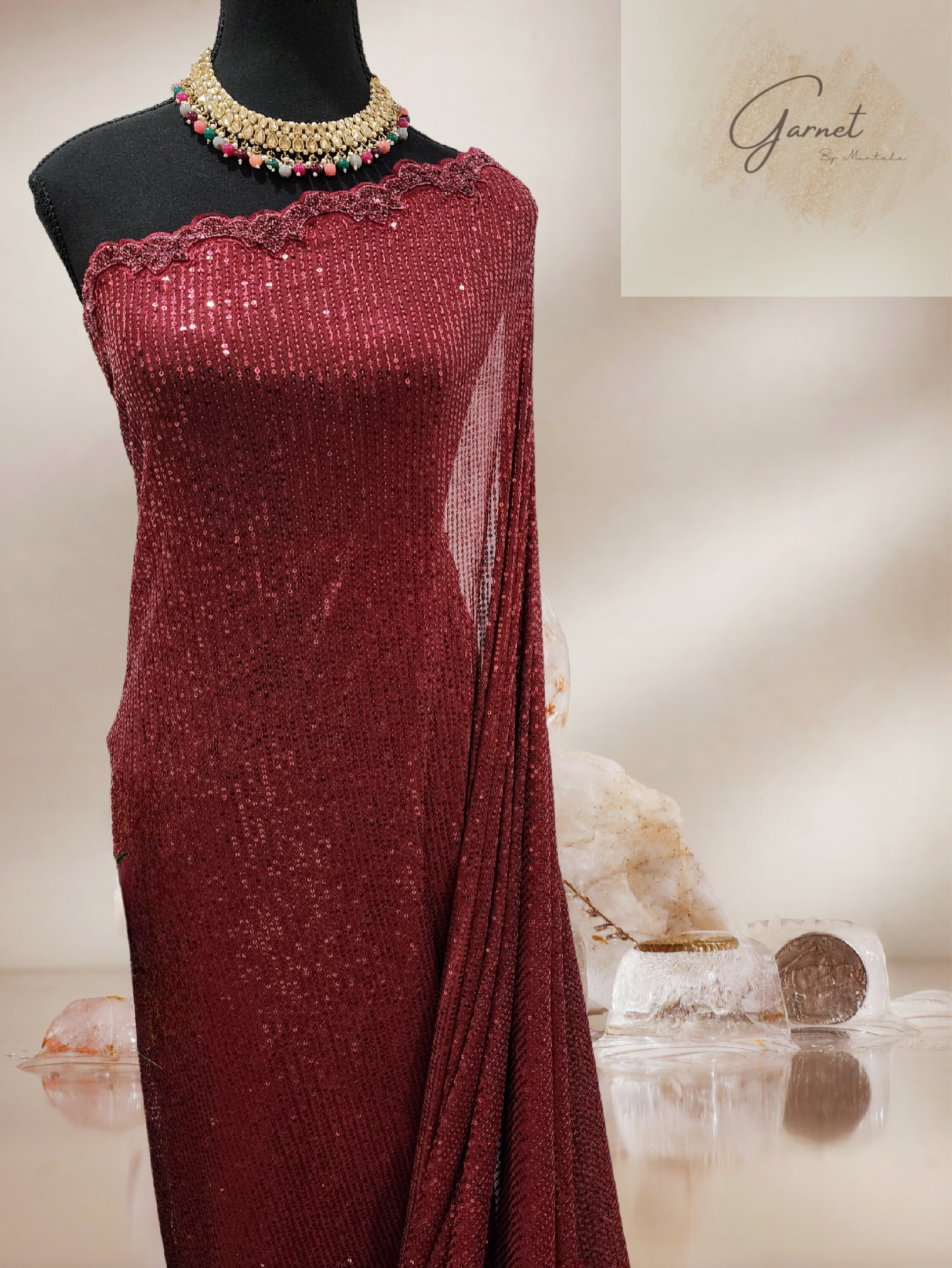 Luxury Partywear Sequin Saree