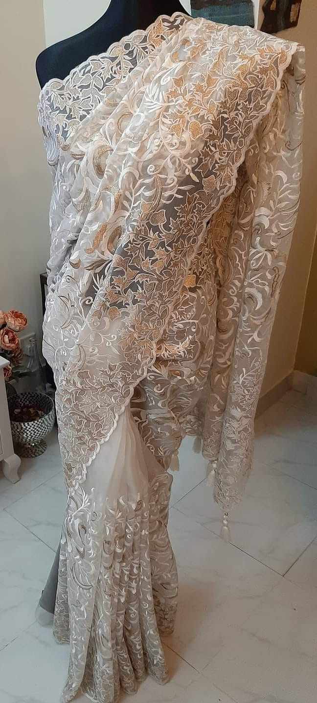 Mehnaz - Gorgeous Embroidered Muslin saree