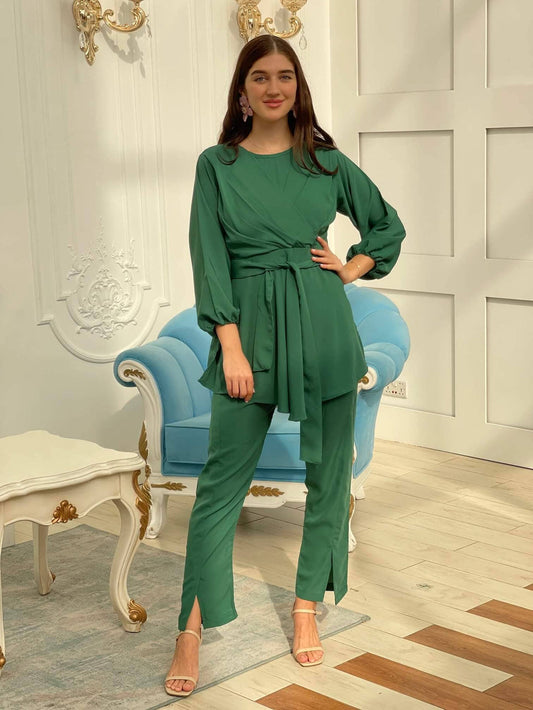 Emerald Green Co-ord Set 082