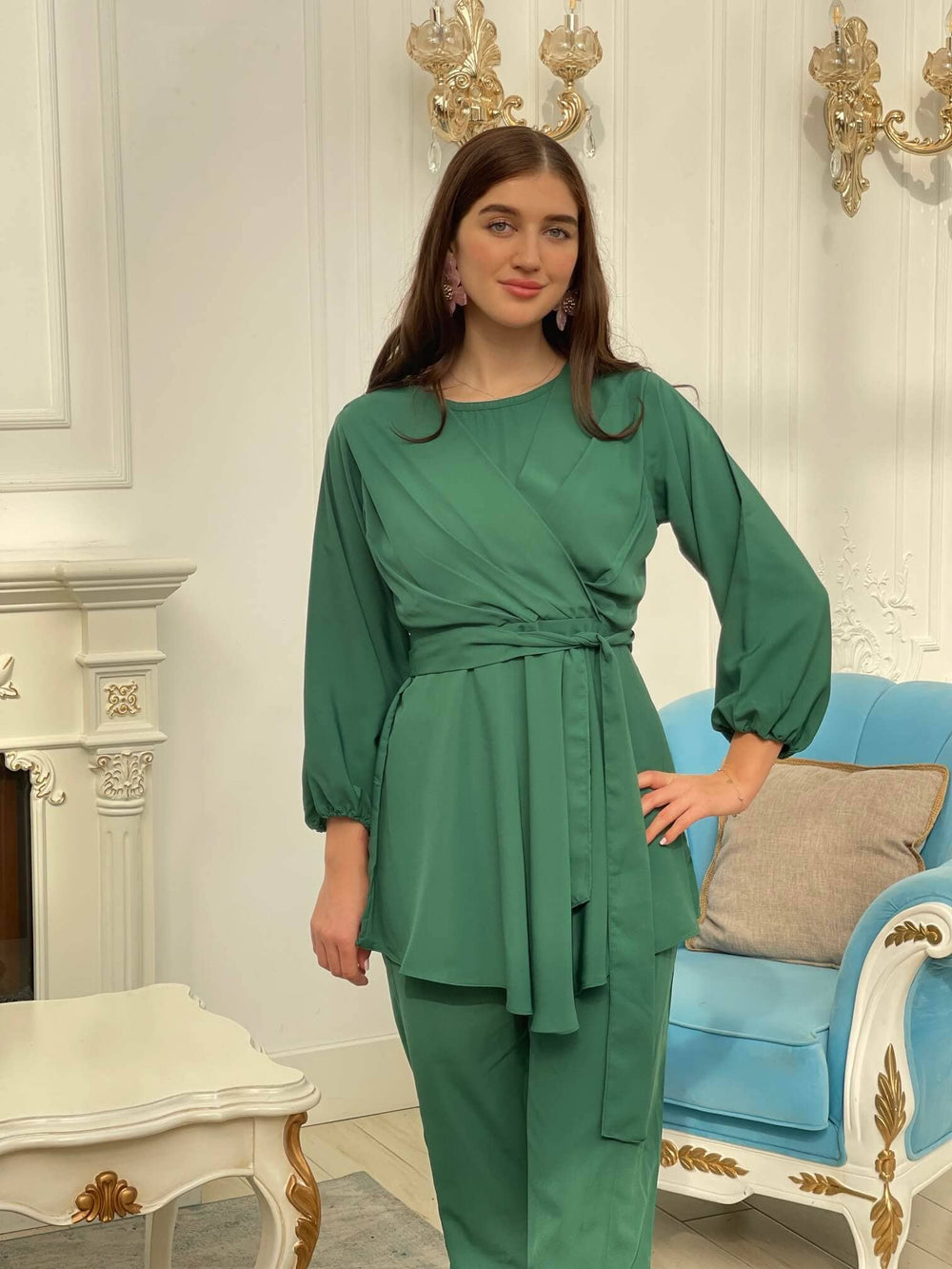 Emerald Green Co-ord Set 082